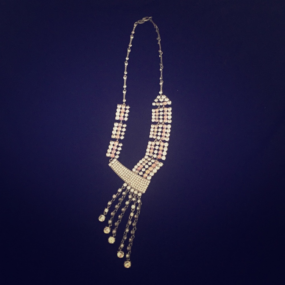 Fabulously sparkly asymmetrical necklace